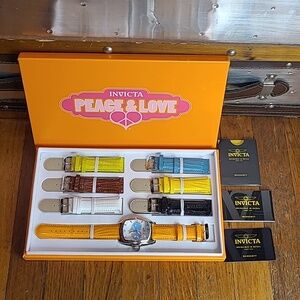 Invicta Lupah Peace and Love Men's watch Blue Heart